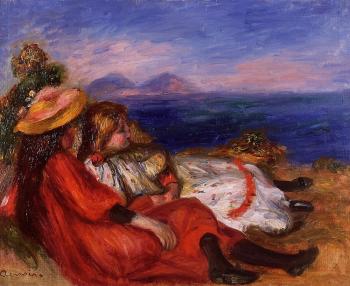 Pierre Auguste Renoir : Two Little Girls on the Beach